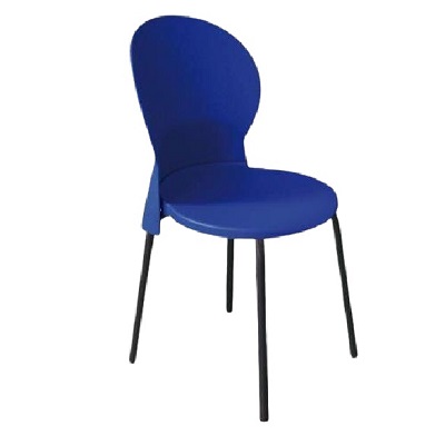 Cadeira fixa plástica modelo luna colorida
