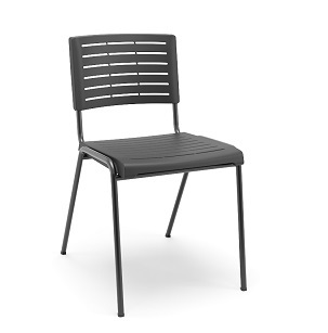 Cadeira fixa plástica modelo  niala cor preta 