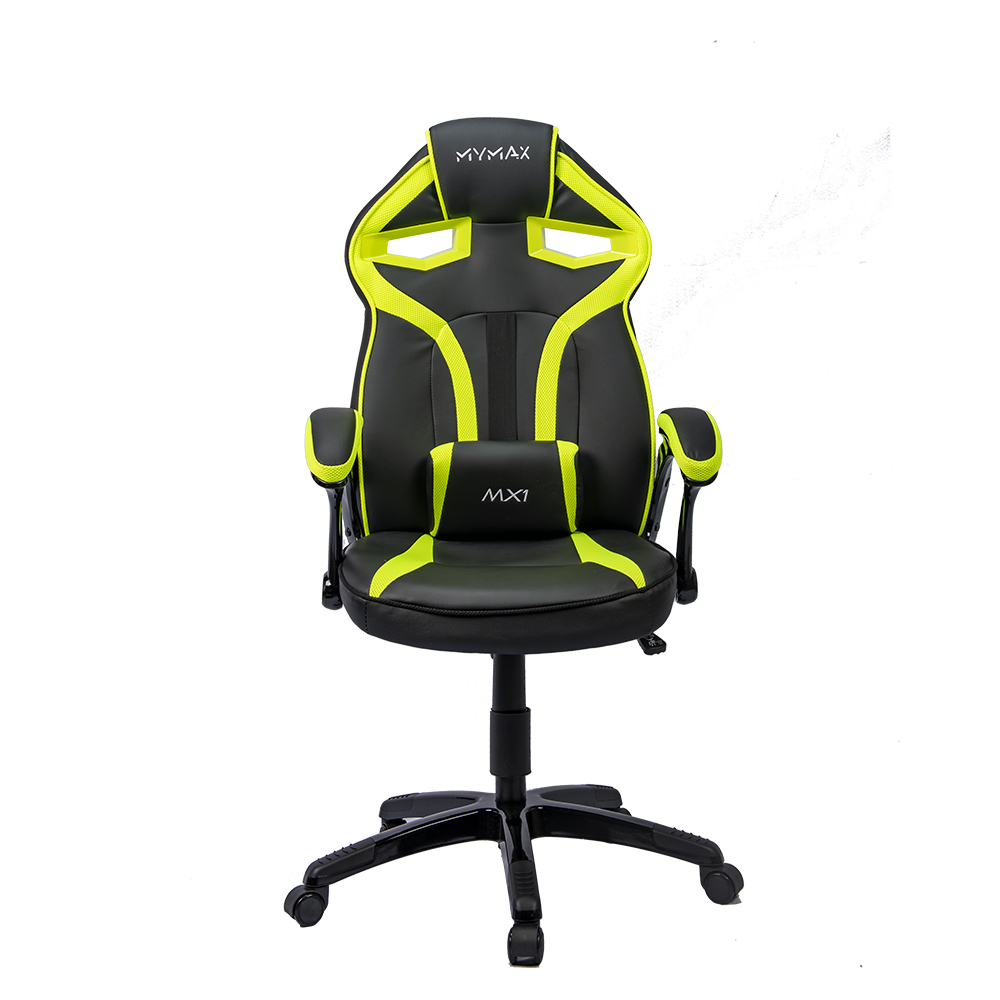 Cadeira Gamer MX1 Giratoria Preto/Verde MYMAX
